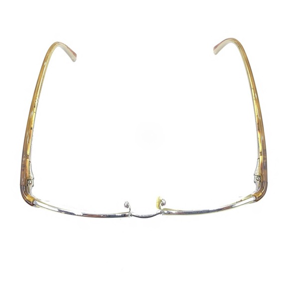 Prada VPR 74H 78S-1O1 Silver Brown Half Rim Eyeglasses Frames 51-18 135 Italy - Picture 3 of 12